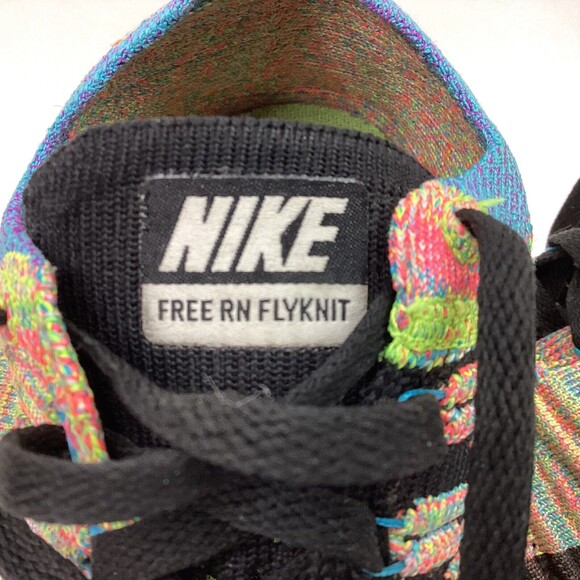 Nike Free RN Flyknit-Women's 8/Men's 6.5 -Rainbow Knit Running Shoes- 831070-102 - Picture 6 of 10